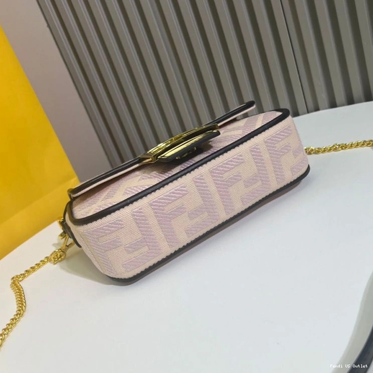 Vintage HOT Bag In Motif Canvas Fendi Mini Baguette FF Cherry 0717